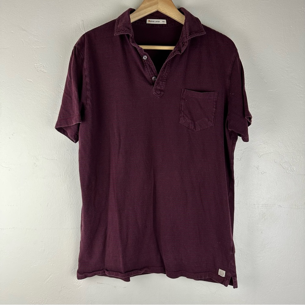 Marine Layer Polo Shirt Stripes M/L